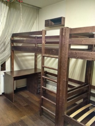 Кровать двухъярусная классика из массива
